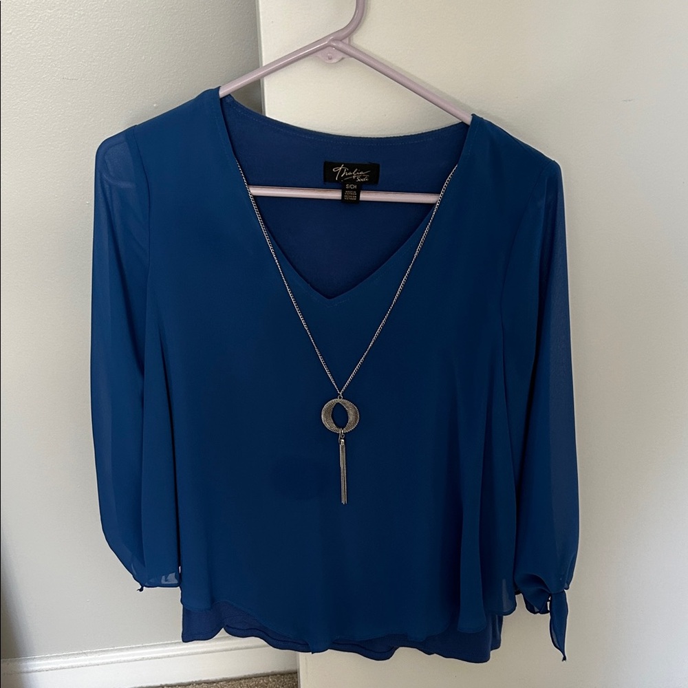 Women's Elegant Blue Blouse